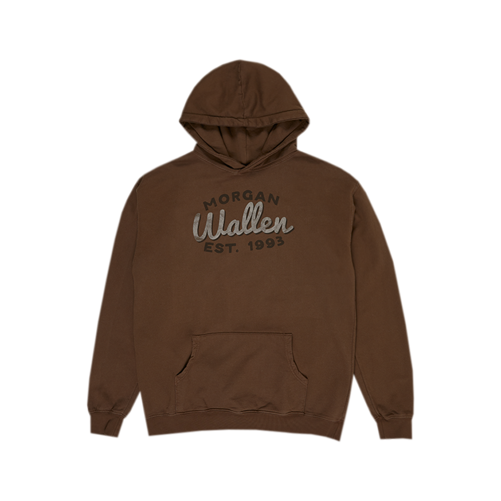 One Thing At A Time Brown Hoodie