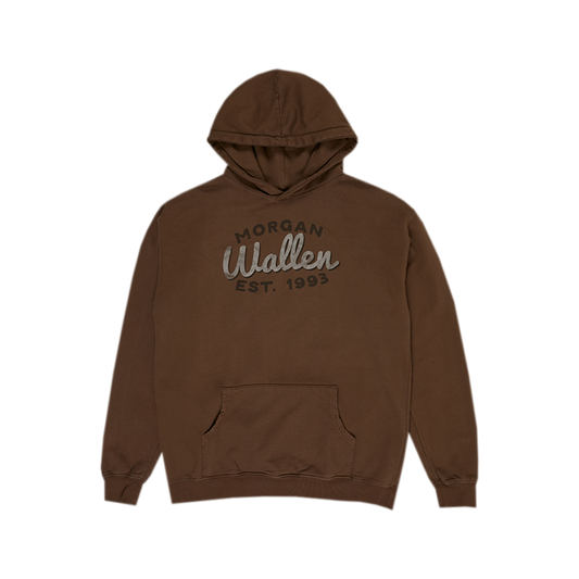 One Thing At A Time Brown Hoodie