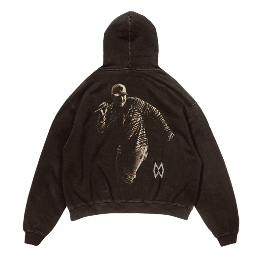 Live Photo Brown Hoodie